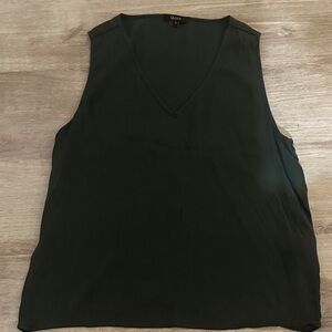 Quince Forest Green V-Neck Tank Top